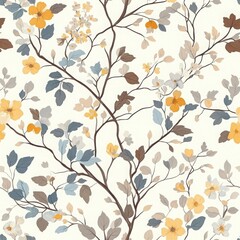Delicate Floral Seamless Pattern Design