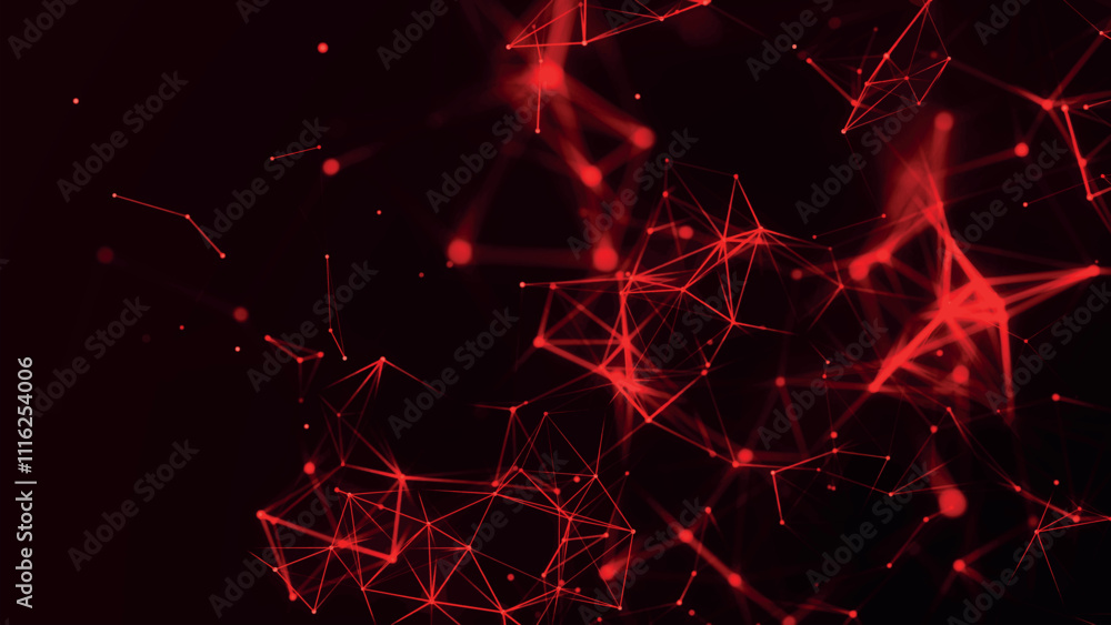 Poster abstract background with connecting dots and lines. network connection structure. plexus effect. abs