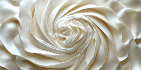 Obraz premium Creamy Swirl Background Image: A Close-Up of Whipped Cream Texture