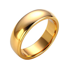 a gold ring isolated on transparent background