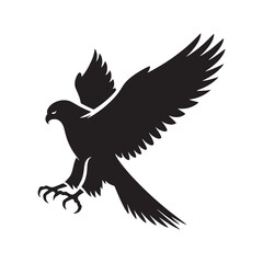 Fototapeta premium Creative falcon silhouette for versatile artistic needs - Falcon illustration - minimallest falcon vector 