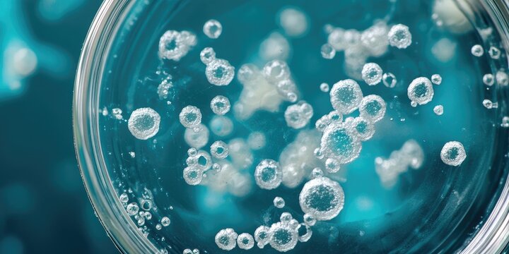 Macro view of Vibrio cholerae colonies thriving in a petri dish on Thiosulfate Citrate Bile Salts Sucrose TCBS agar medium, showcasing the characteristics of Vibrio cholerae growth.