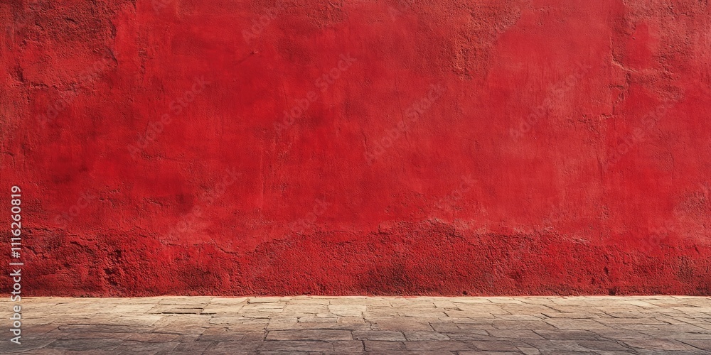 Poster abstract background texture featuring a vivid red wall in a landscape style. this abstract backgroun