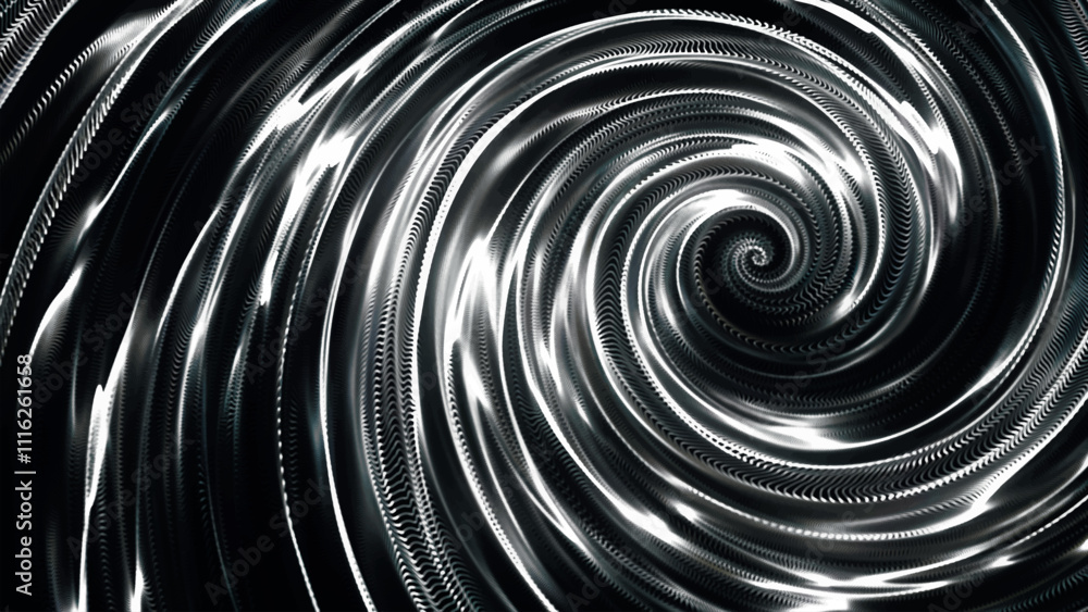 Aufkleber abstract dot digital circular particle wave. spiral portal. liquid vortex. whirlpool. hypnotic backg