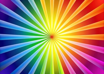 Vibrant Rays of Colorful Light Spreading from Center in Geometric Pattern