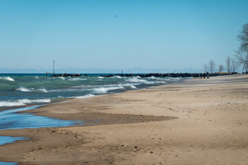 Fototapeta premium Gillson park and wilmette beach north of chicago Illlilnoise