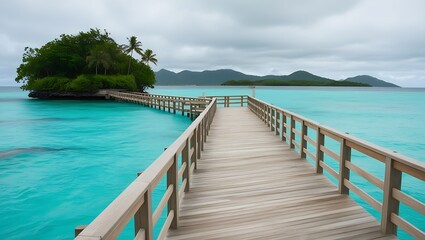 Fototapeta premium Bridge to the sea background