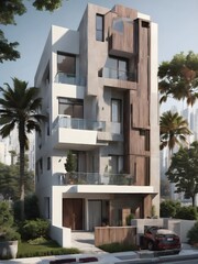 Fototapeta premium luxury apartment building real estate 