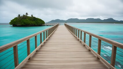 Fototapeta premium Bridge to the sea background