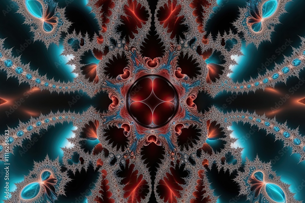 Aufkleber mesmerizing fractal design and dynamic 3d rendering background