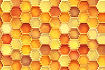 Abstract Honeycomb Art