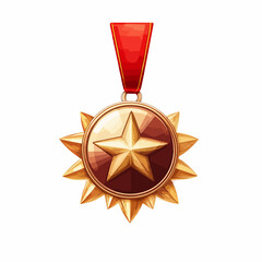 Medal Award Symbol Vector Illustration Isolated White Background