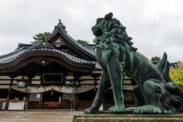 The Majestic Guardian Lion is a wellknown symbol located at a Traditional Japanese Temple