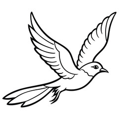 Naklejka premium beautiful-bird-flying-style (1).eps