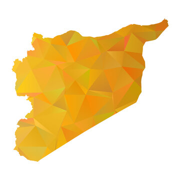 recommend clip art: Map of Syria - Gold Geometric Rumpled Triangular , Polygonal Design For Your. Vector illustration eps 10.	
                    