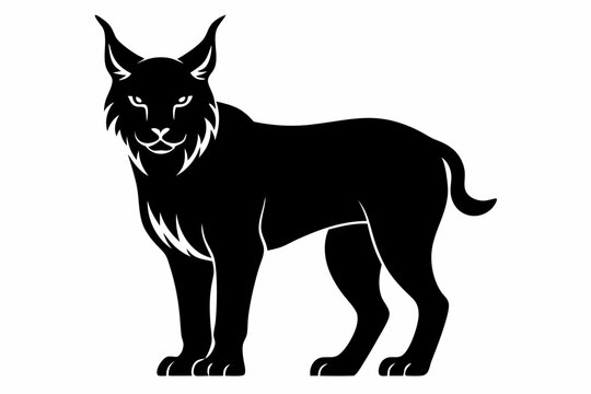 recommend clip art: ,Lynx silhouette vector illustration, Lynx silhouette vector, Lynx silhouette on transparent background.