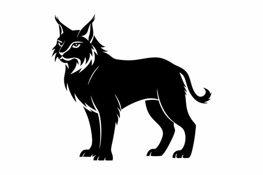 recommend clip art: ,Lynx silhouette vector illustration, Lynx silhouette vector, Lynx silhouette on transparent background.