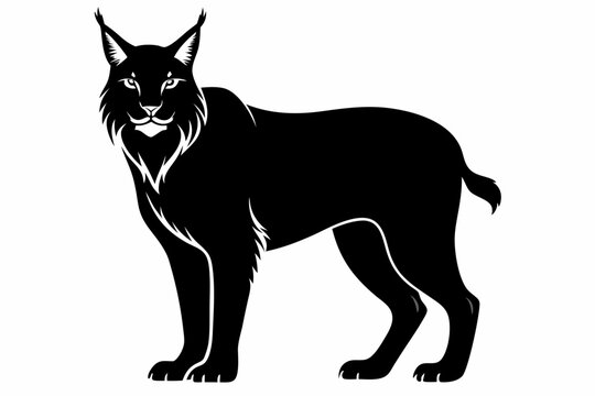 recommend clip art: ,Lynx silhouette vector illustration, Lynx silhouette vector, Lynx silhouette on transparent background.