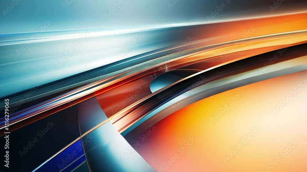 Leinwandbilder Abstract Flow:  A mesmerizing abstract artwork, capturing the essence of movement and energy. Vibrant streaks of color dance across the canvas, creating a dynamic and captivating visual experience.  
