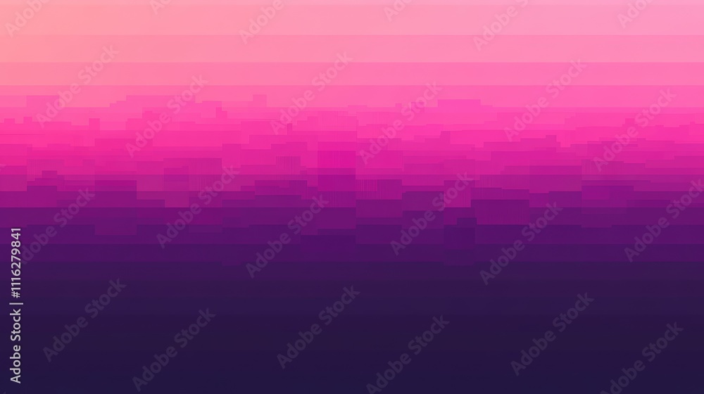Aufkleber a minimalist gradient pixel art composition, where each pixel transitions seamlessly from light to d