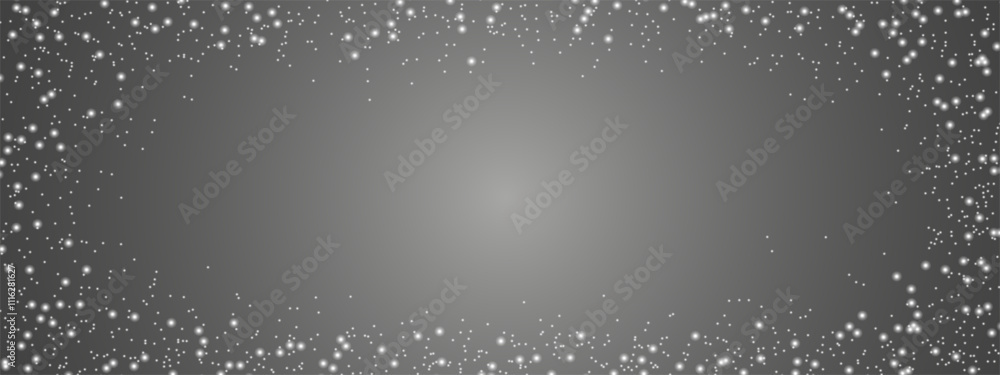 Poster glittering vector dust on isolated background. glittering white lights. christmas holiday glow parti