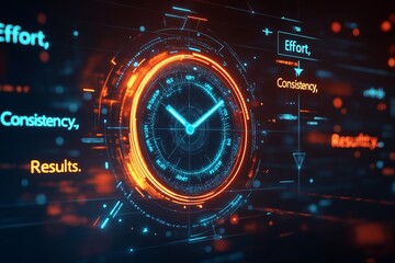 Fototapeta premium A clock with the words 