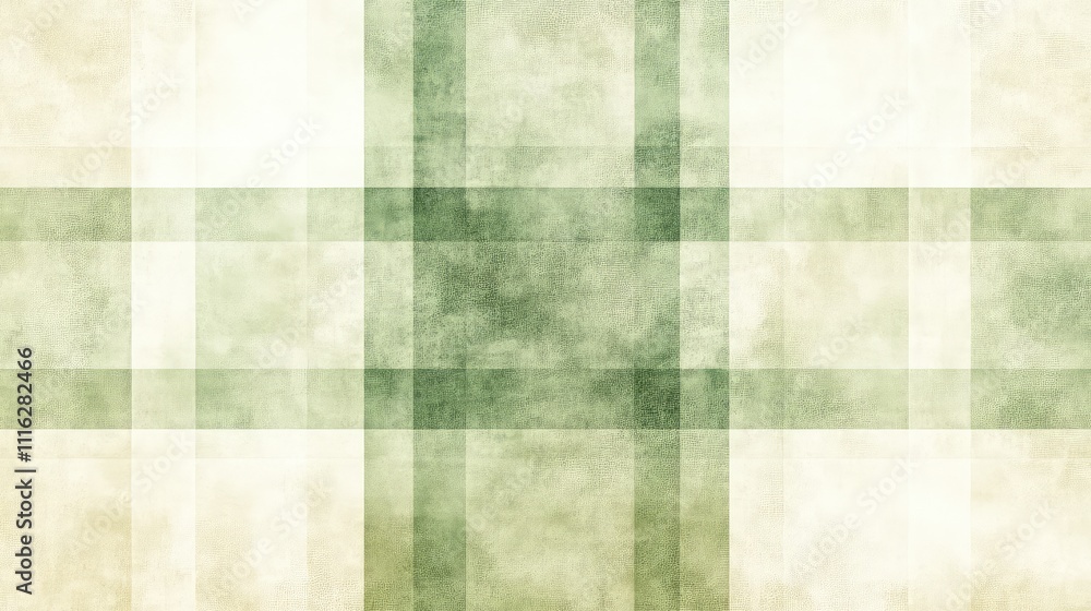 Poster a minimalist, muted pixel pattern in soft green and beige tones, arranged into a symmetrical grid fo