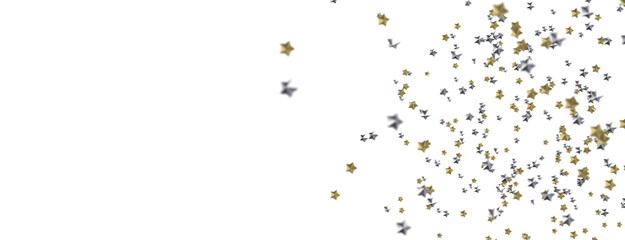 Stellar Christmas Symphony: Exquisite 3D Illustration of Falling Stars in Harmonious Motion for the Holidays