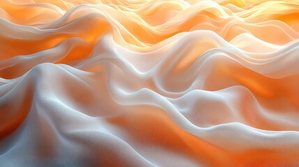 Fototapeta premium Abstract representation of flowing waves in warm, soft colors.