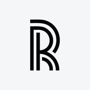 recommend clip art: Letter Br or Rb creative minimal logo idea