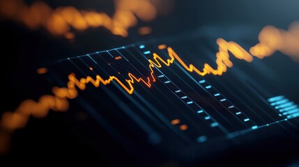 Fototapeta premium Data visualization of fluctuating market trends