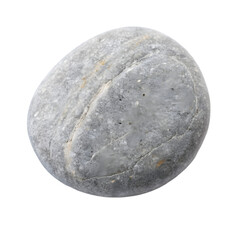 gray stone top view isolated on transparent background