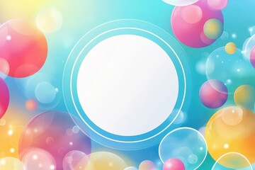 Colorful wave shapes background with abstract gradient and bokeh dots, vector illustration for banner, presentation template