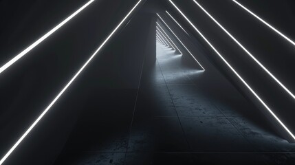 Obraz premium Abstract Neon Glowing Tunnel