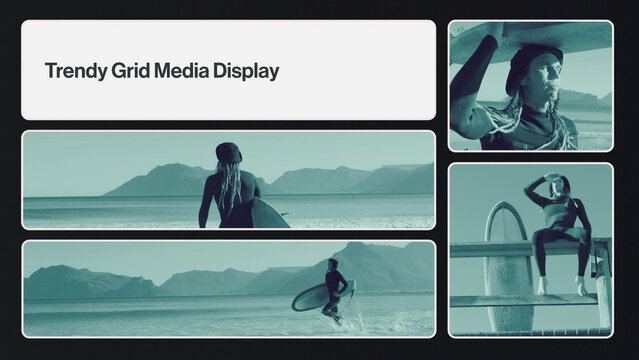 Trendy Grid Media Display