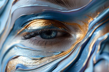 Vibrant face paint close-up.