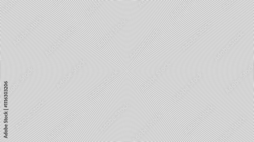 Wall mural abstract black circular lines pattern transparent background