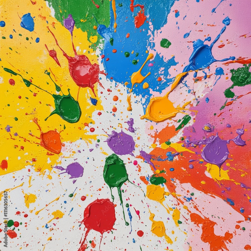 Poster set of color full paint drops and splashes. blotter spots, liquid paint drip drop splash and ink spl