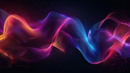 Obraz premium Abstract Digital Wave with Vibrant Colors