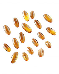 Obraz premium [Golden grain cluster] Golden Flakes in a Batch with Large Center Flake against Dark Background