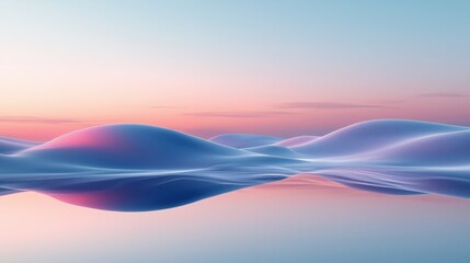 Peaceful abstract pastel dreamscape featuring weightless clouds and a soothing gradient sky for elegant branding Gradient skies in soft pastel tones