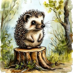 hedgehog in the woods