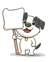 Fototapeta premium Playful Doodle Dog Illustrations for Creative Posters, Tags, and Banners with Text Space