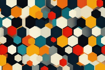 Hexagons pattern, Geometric abstract background with simple hexagonal elements. Medical, technology or science design