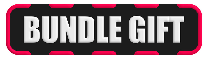 Bundle Gift Stamp Seal, Black Background Bundle Gift Word Rubber Stamp Banner Design Element