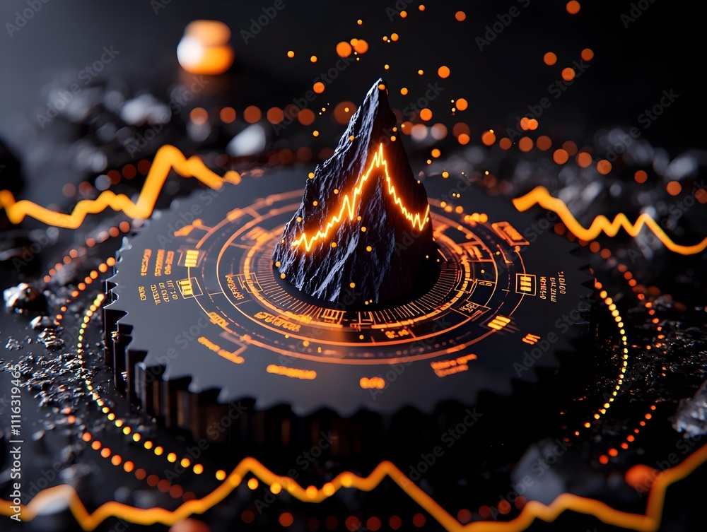 Poster captivating digital artwork depicting a futuristic explosion of technological energy symbolizing the