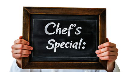 Chef’s Special: Handwritten Chalkboard Sign Featuring Daily Dish of the Day and Seasonal Menu Items to Enhance Your Dining Experience
