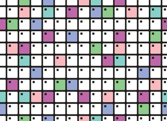 SEAMLESS ABSTRACT GEOMETRIC PATTERN, OPTICAL ILLUSION COLOR BLOCK SEAMLESS IDEAL FOR DRESSES, TOPS AND TROUSERS SEAMLESS PATTERN IN VECTOR