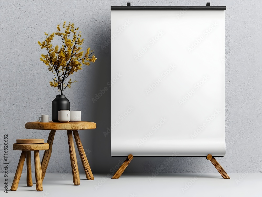Poster crisp and clean geometric backdrop for premium advertising mockups with sleek typography and diffuse