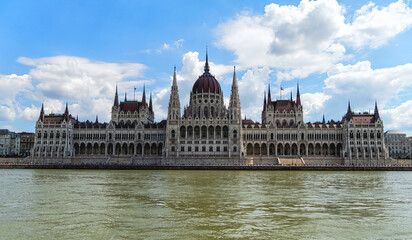 Fototapeta premium The neo-gothic Hungarian Parliament building, Budapest, Hungary